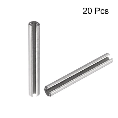 Harfington 304 Stainless Steel Split Spring Roll Dowel Pins Plain Finish 20Pcs
