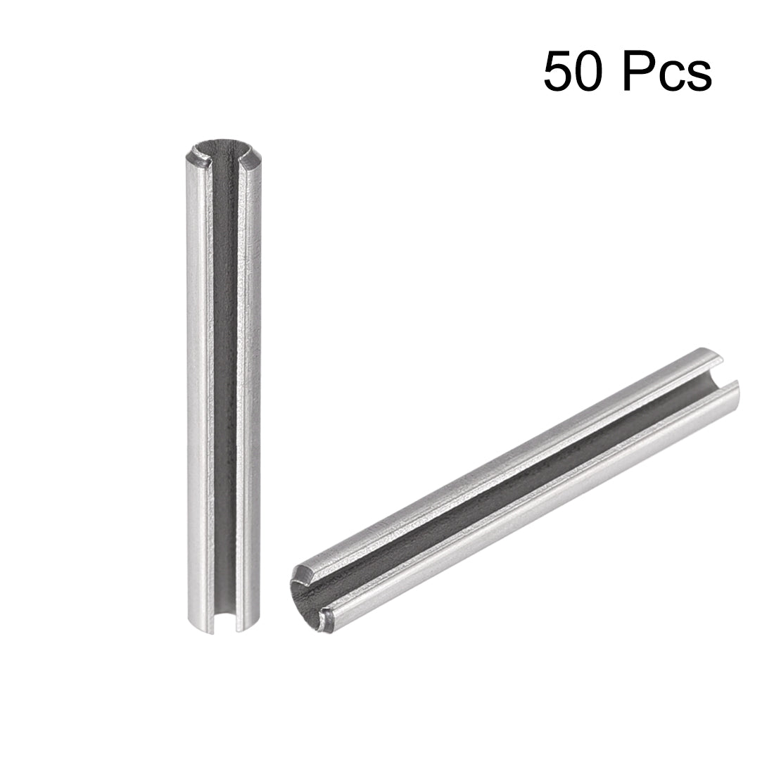 Harfington 304 Stainless Steel Split Spring Roll Dowel Pins Plain Finish 50Pcs