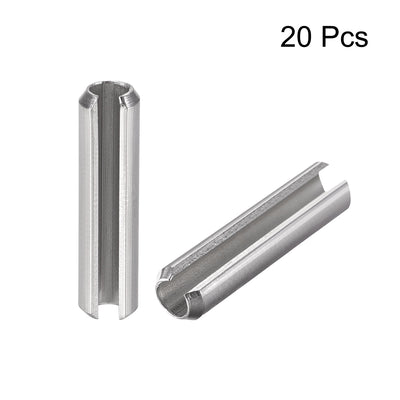 Harfington 304 Stainless Steel Split Spring Roll Dowel Pins Plain Finish 20Pcs