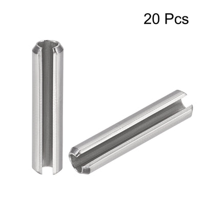 Harfington 304 Stainless Steel Split Spring Roll Dowel Pins Plain Finish 20Pcs