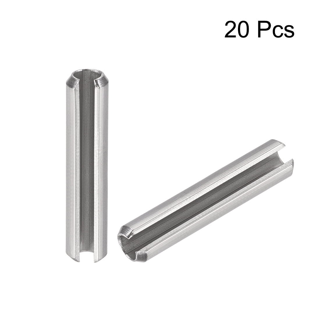 Harfington 304 Stainless Steel Split Spring Roll Dowel Pins Plain Finish 20Pcs