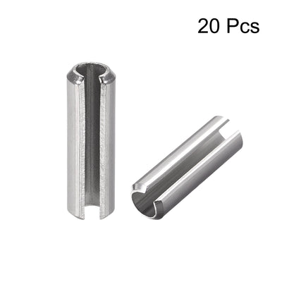 Harfington 304 Stainless Steel Split Spring Roll Dowel Pins Plain Finish 20Pcs