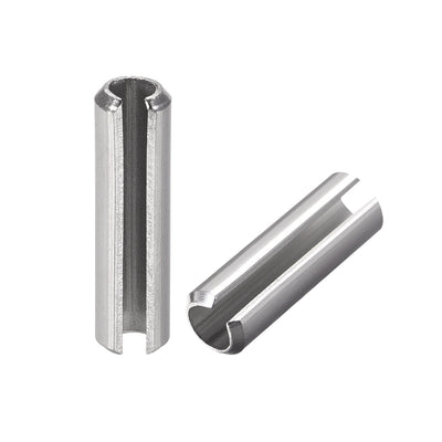 Harfington 304 Stainless Steel Split Spring Roll Dowel Pins Plain Finish 10Pcs