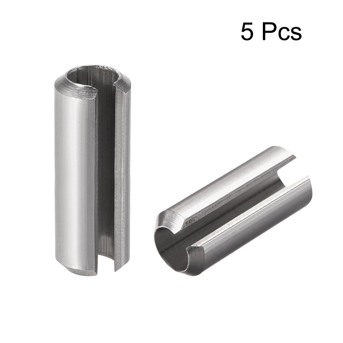 Harfington 304 Stainless Steel Split Spring Roll Dowel Pins Plain Finish 5Pcs