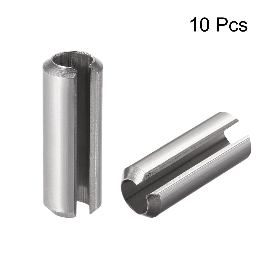 Harfington 304 Stainless Steel Split Spring Roll Dowel Pins Plain Finish 10Pcs