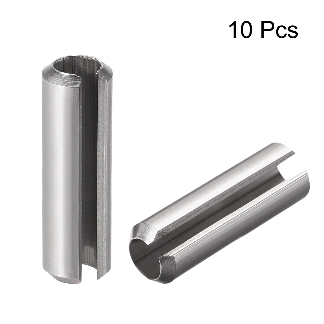 Harfington 304 Stainless Steel Split Spring Roll Dowel Pins Plain Finish 10Pcs