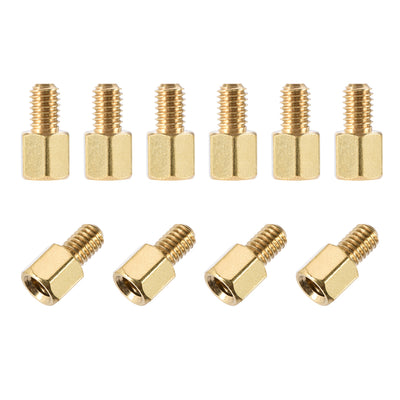 Harfington M4 Male to Female Hex Brass Spacer Standoff 10pcs