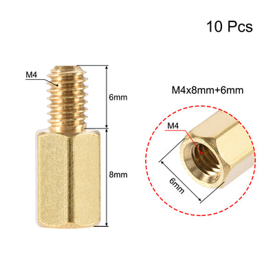 Harfington M4 Male to Female Hex Brass Spacer Standoff 10pcs