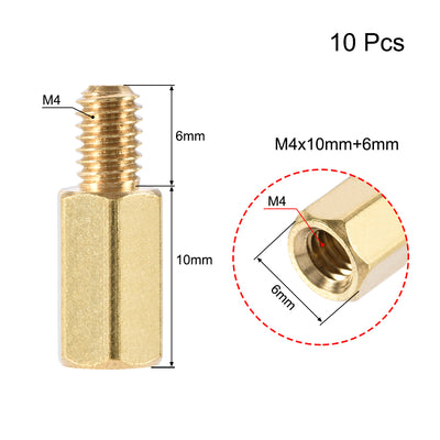 Harfington M4 Male to Female Hex Brass Spacer Standoff 10pcs