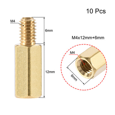 Harfington M4 Male to Female Hex Brass Spacer Standoff 10pcs
