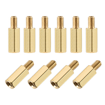 Harfington M4 Male to Female Hex Brass Spacer Standoff 10pcs