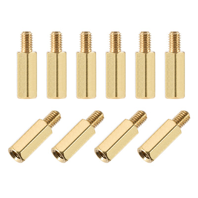 Harfington M4 Male to Female Hex Brass Spacer Standoff 10pcs
