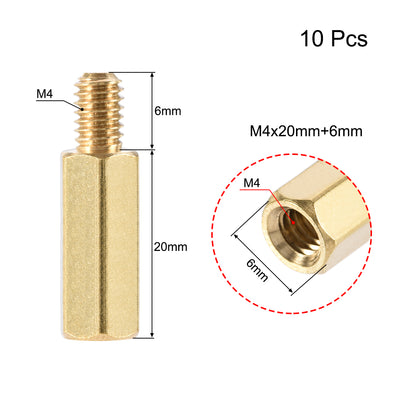 Harfington M4 Male to Female Hex Brass Spacer Standoff 10pcs