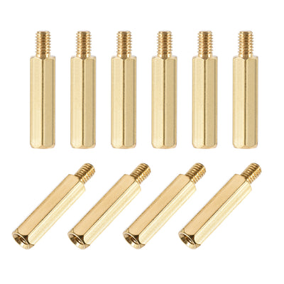 Harfington M4 Male to Female Hex Brass Spacer Standoff 10pcs
