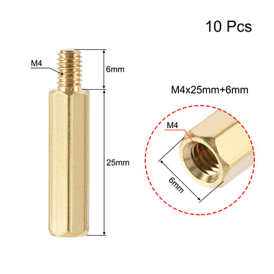 Harfington M4 Male to Female Hex Brass Spacer Standoff 10pcs