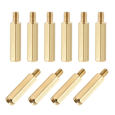 Harfington M4 Male to Female Hex Brass Spacer Standoff 10pcs