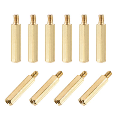Harfington M4 Male to Female Hex Brass Spacer Standoff 10pcs