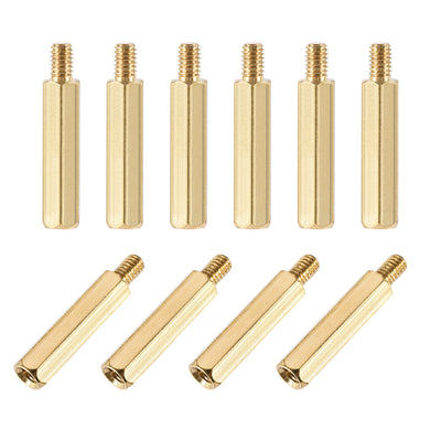 Harfington M4 Male to Female Hex Brass Spacer Standoff 10pcs