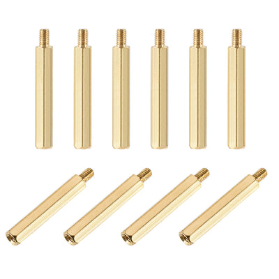 Harfington M4 Male to Female Hex Brass Spacer Standoff 10pcs