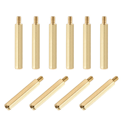 Harfington M4 Male to Female Hex Brass Spacer Standoff 10pcs