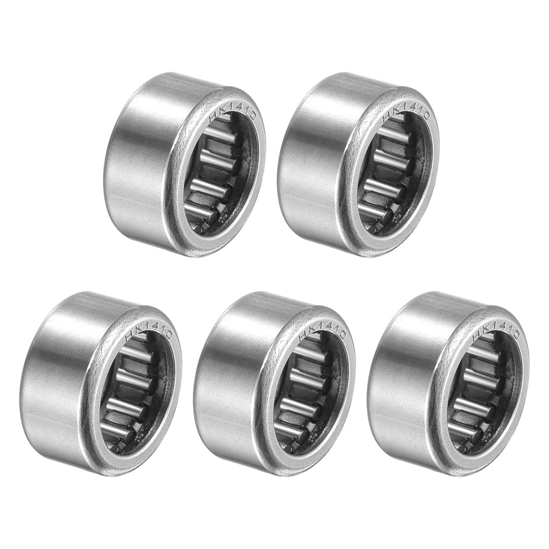 uxcell Uxcell HK Series Needle Roller Bearings, Stamping Steel Drawn Cup Metric