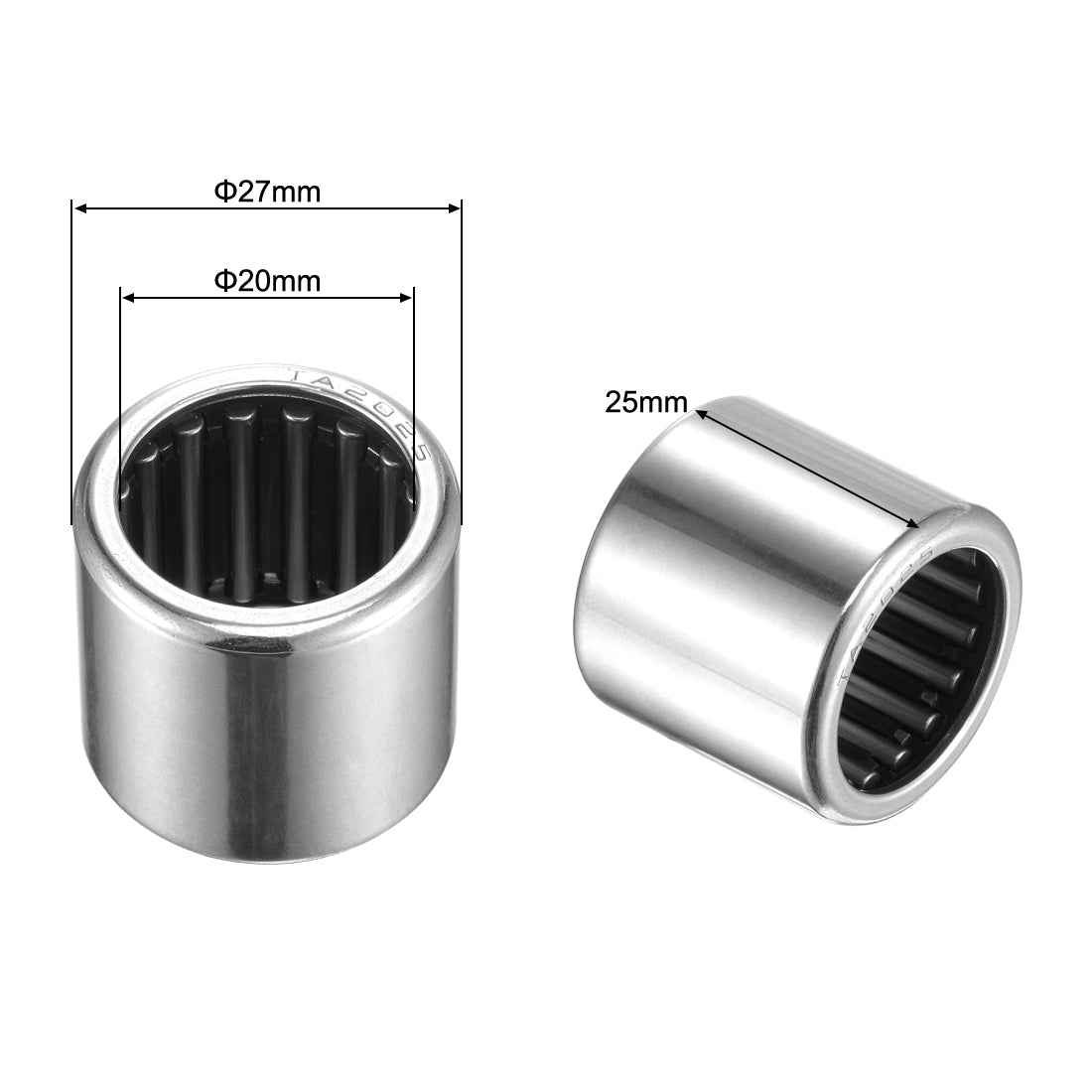 Harfington Needle Roller Bearings, Open End, Stamping Steel Drawn Cup Chrome Steel Rollers Metric