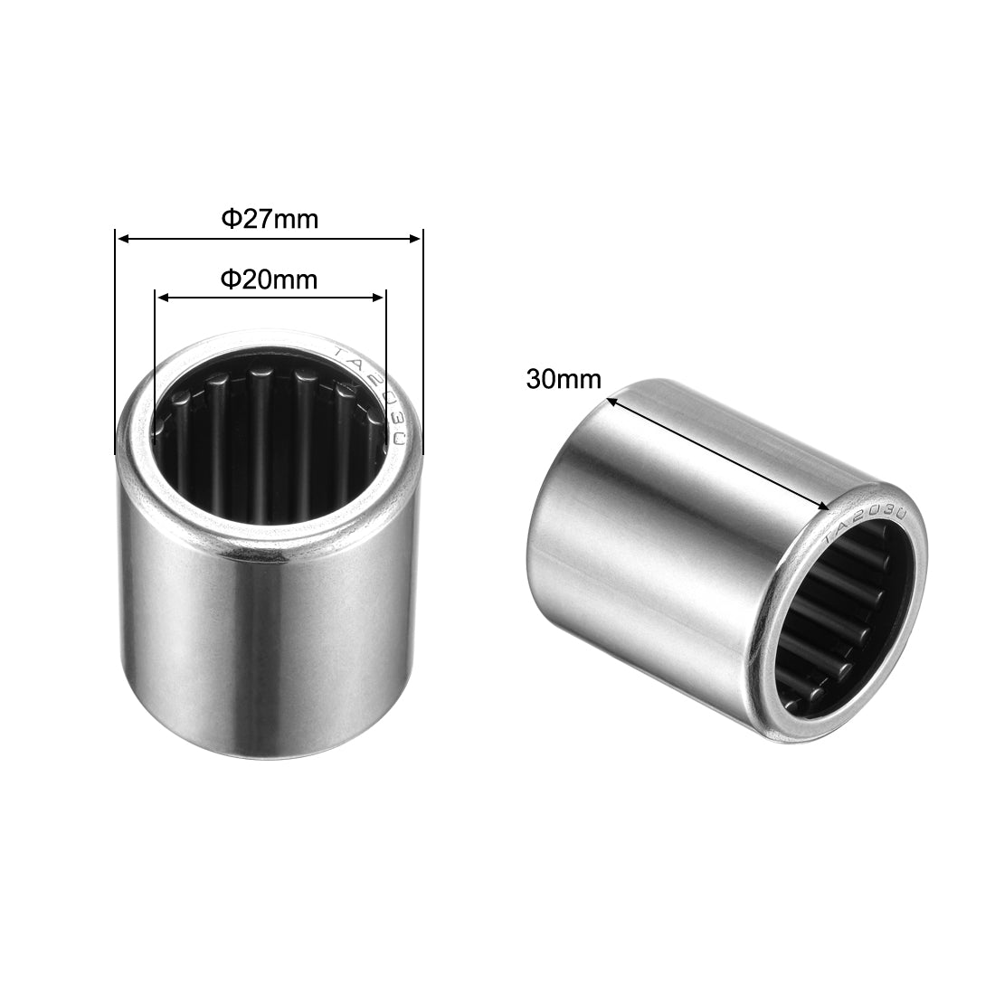 Harfington Needle Roller Bearings, Open End, Stamping Steel Drawn Cup Chrome Steel Rollers Metric