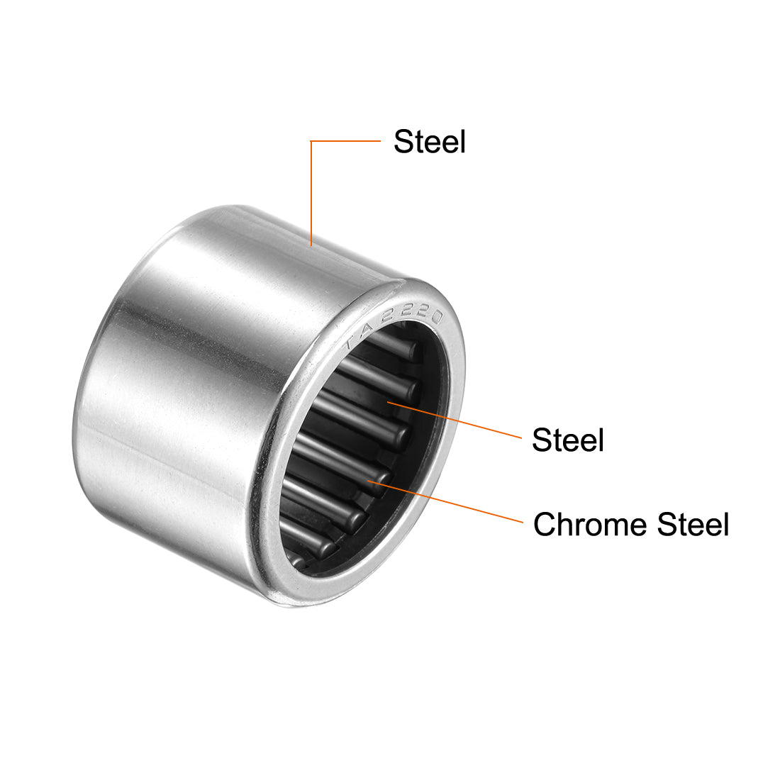 Harfington Needle Roller Bearings, Open End, Stamping Steel Drawn Cup Chrome Steel Rollers Metric