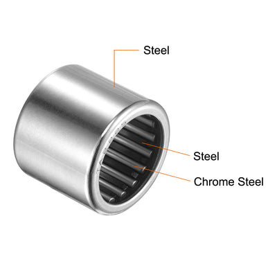 Harfington Needle Roller Bearings, Open End, Stamping Steel Drawn Cup Chrome Steel Rollers Metric