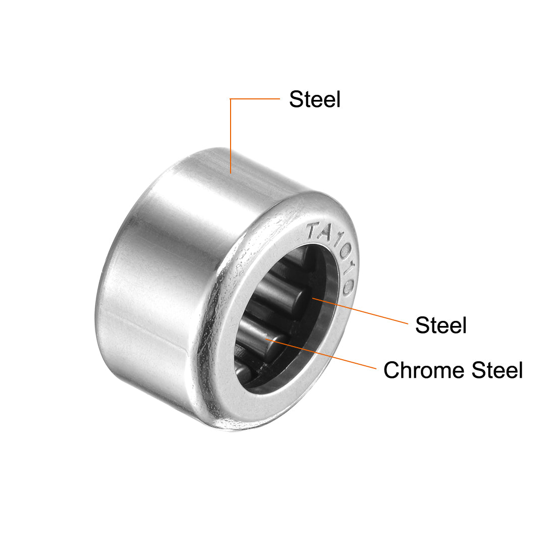 Harfington Needle Roller Bearings, Open End, Stamping Steel Drawn Cup Chrome Steel Rollers Metric