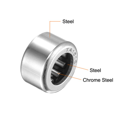 Harfington Needle Roller Bearings, Open End, Stamping Steel Drawn Cup Chrome Steel Rollers Metric