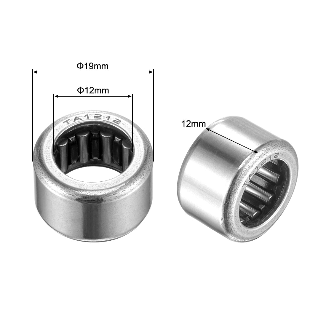 Harfington Needle Roller Bearings, Open End, Stamping Steel Drawn Cup Chrome Steel Rollers Metric