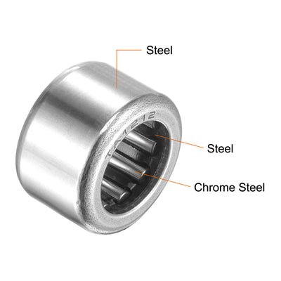 Harfington Needle Roller Bearings, Open End, Stamping Steel Drawn Cup Chrome Steel Rollers Metric