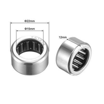 Harfington Needle Roller Bearings, Open End, Stamping Steel Drawn Cup Chrome Steel Rollers Metric