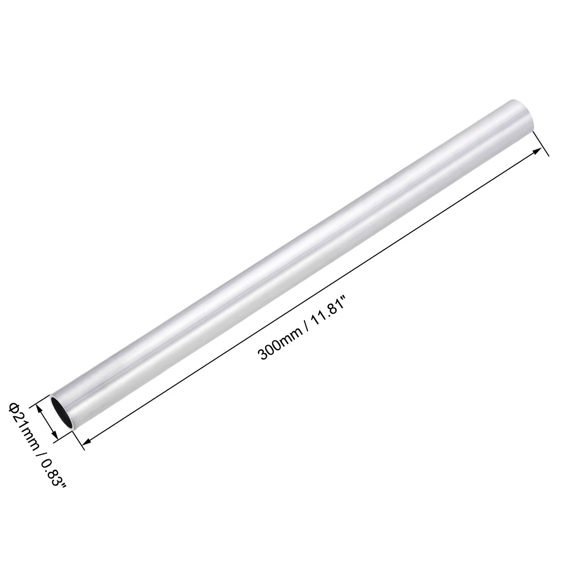 Harfington 6063 Aluminum Round Tube Seamless Pipe Tubing