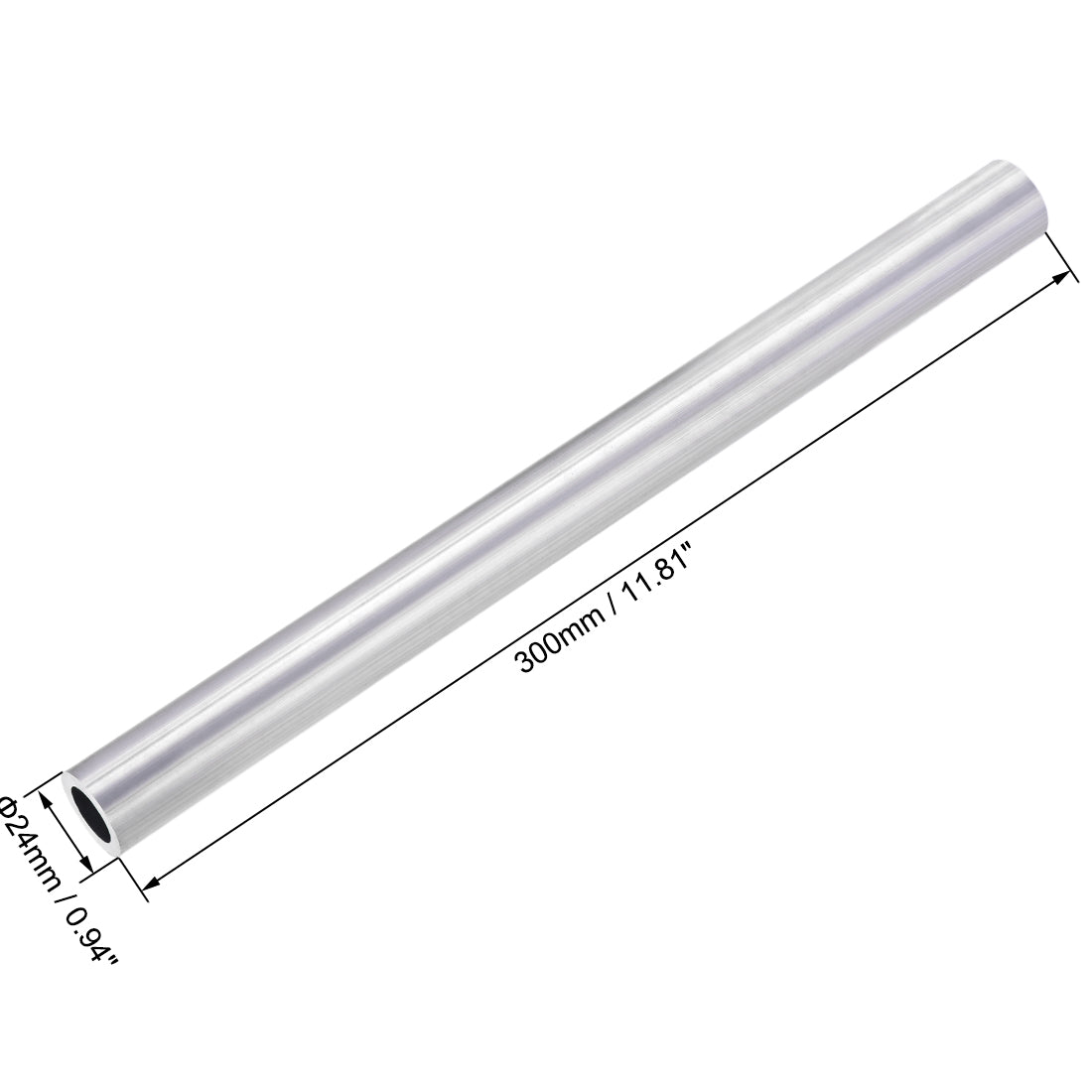 Harfington 6063 Aluminum Round Tube Seamless Pipe Tubing