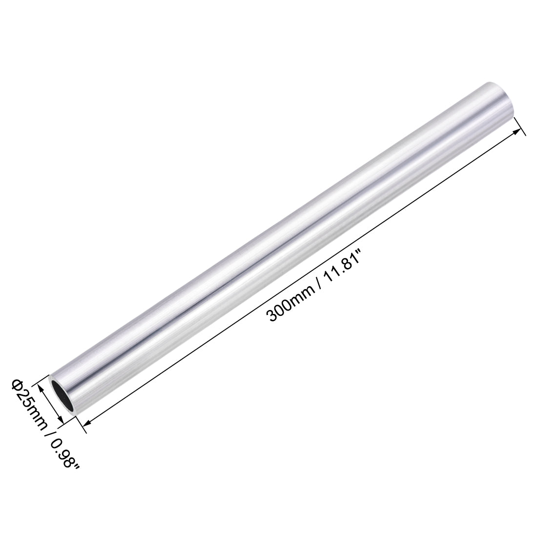 Harfington 6063 Aluminum Round Tube Seamless Pipe Tubing