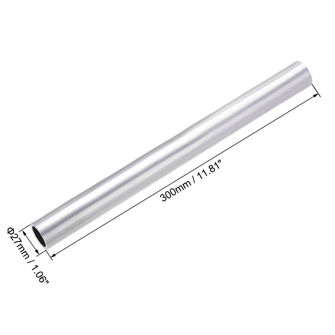Harfington 6063 Aluminum Round Tube Seamless Straight Tubing