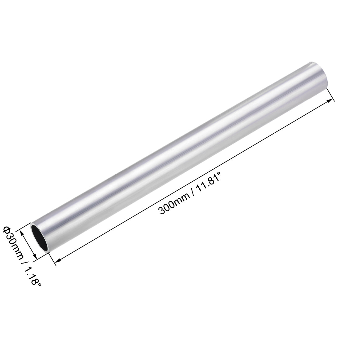 Harfington 6063 Aluminum Round Tube Seamless Straight Tubing