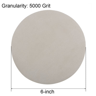 Harfington 6-Inch Hook and Loop Sanding Disc Wet / Dry Silicon Carbide 5000 Grit 6 Pcs