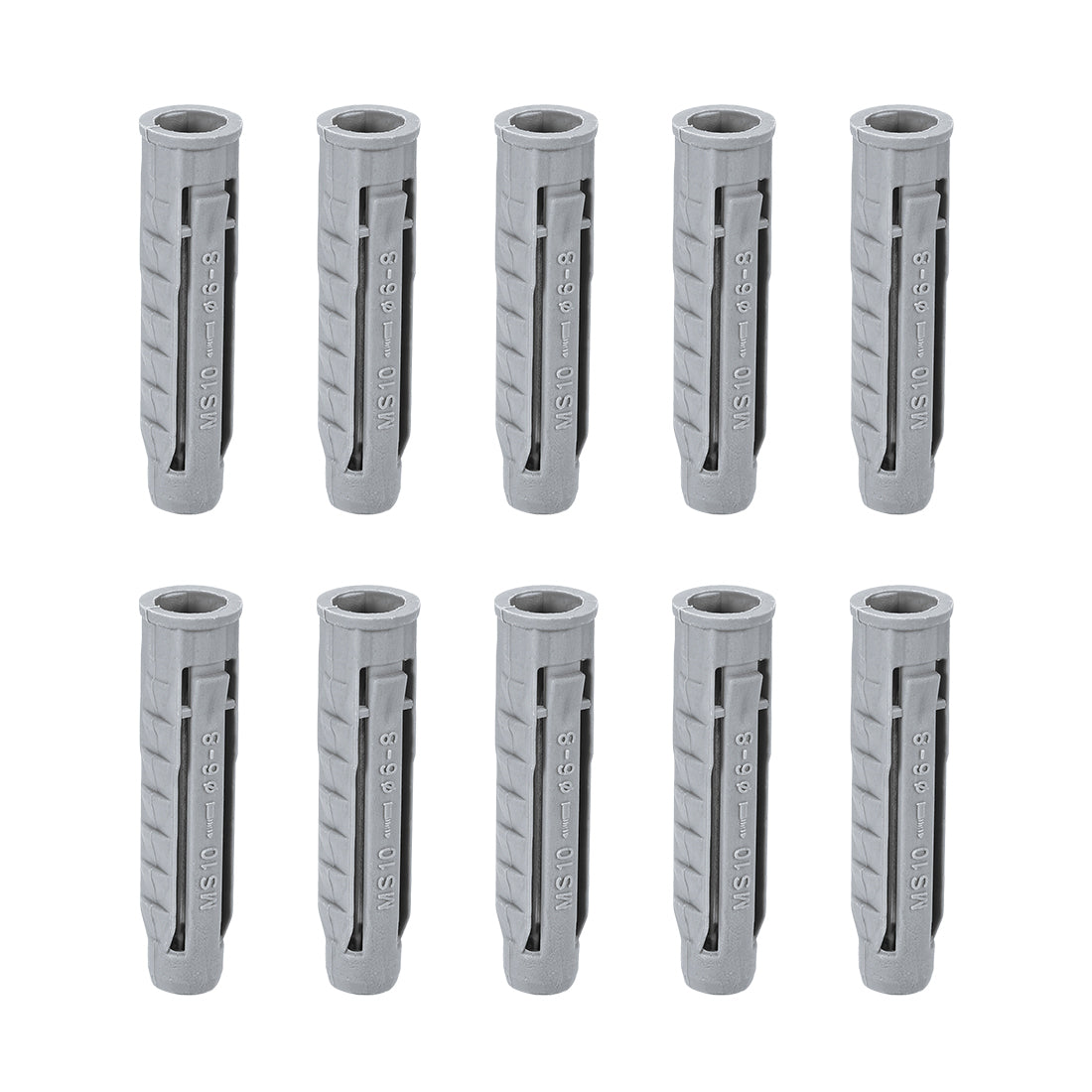 Harfington 10mmx50mm Plastic Expansion Tubes Column Frame Fixings Gray 24pcs