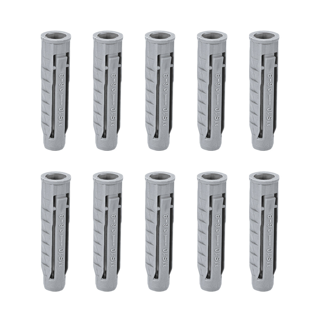 Harfington 10mmx50mm Plastic Expansion Tubes Column Frame Fixings Gray 50pcs