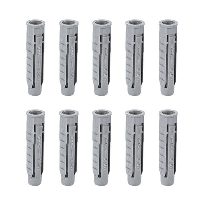 Harfington 10mmx50mm Plastic Expansion Tubes Column Frame Fixings Gray 50pcs