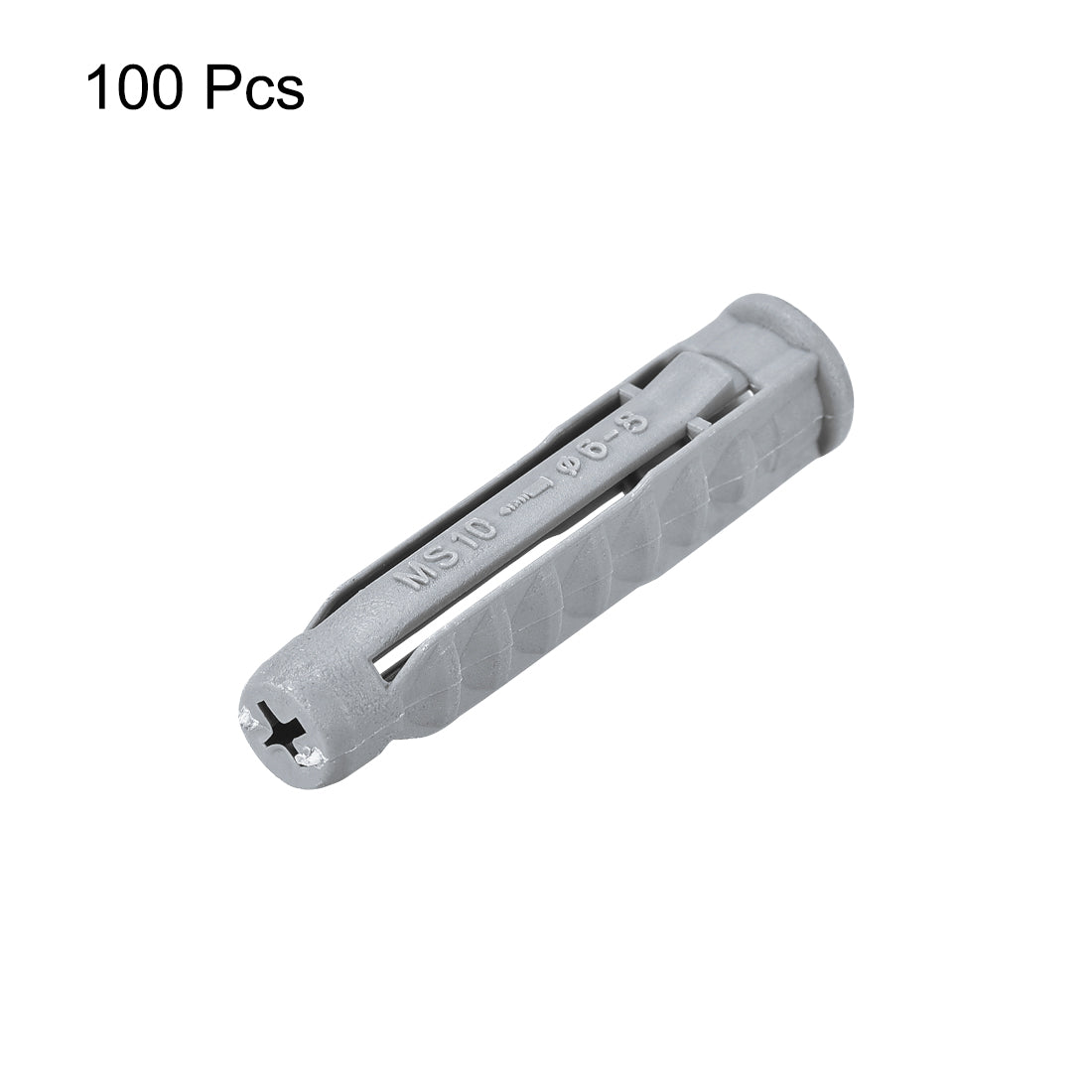 Harfington 10mmx50mm Plastic Expansion Tubes Column Frame Fixings Gray 100pcs