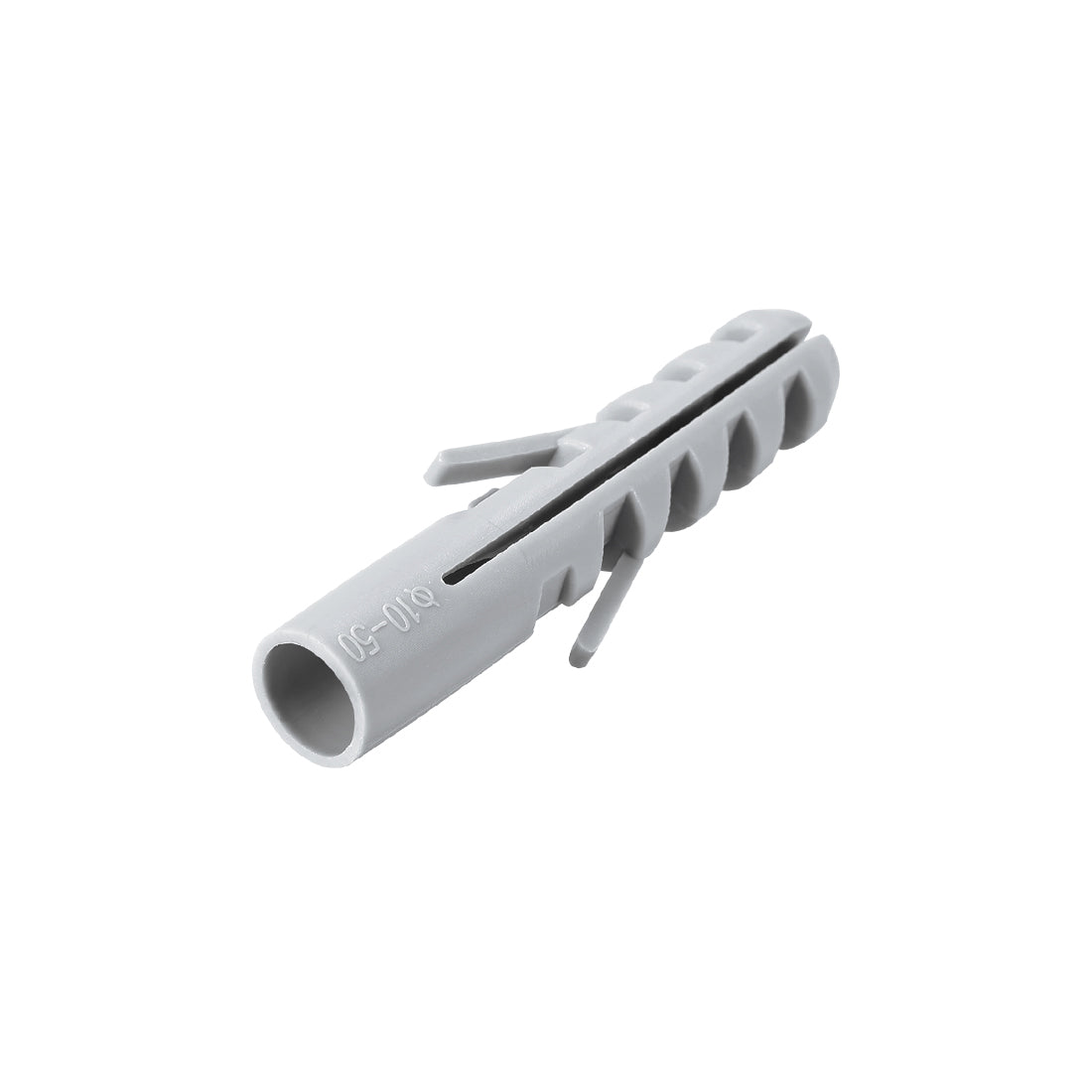 Harfington 10x50mm Plastic Expansion Tube Bolts Column Frame Fixings Gray 100pcs