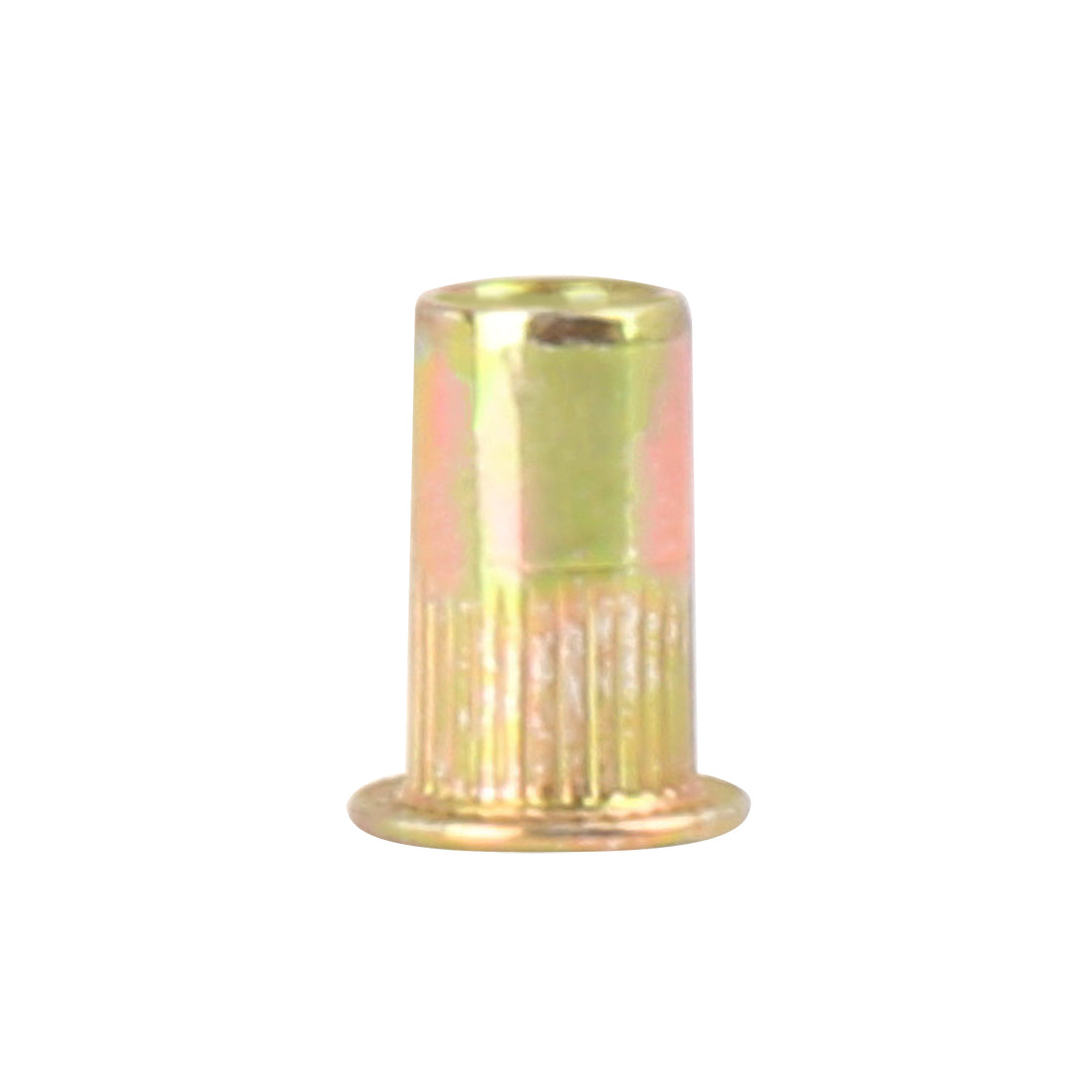 Harfington 110 Pcs Zinc Plated Carbon Steel Car Flat Head Rivet Nut Threaded Insert