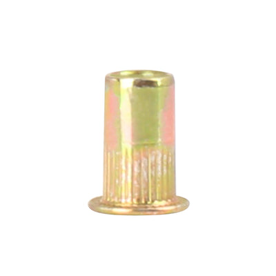 Harfington 110 Pcs Zinc Plated Carbon Steel Car Flat Head Rivet Nut Threaded Insert