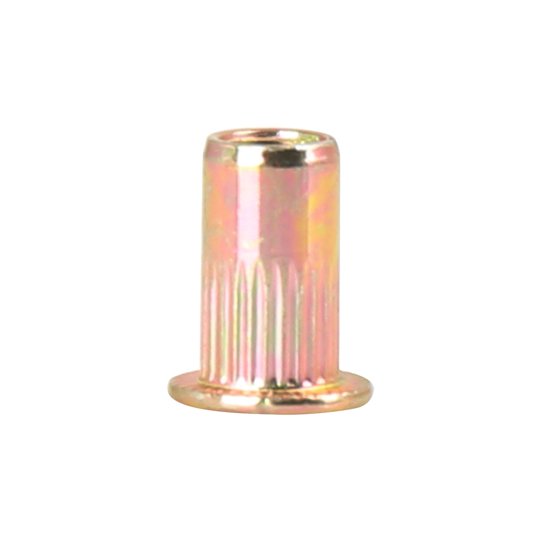 Harfington 110 Pcs Zinc Plated Carbon Steel Car Flat Head Rivet Nut Threaded Insert