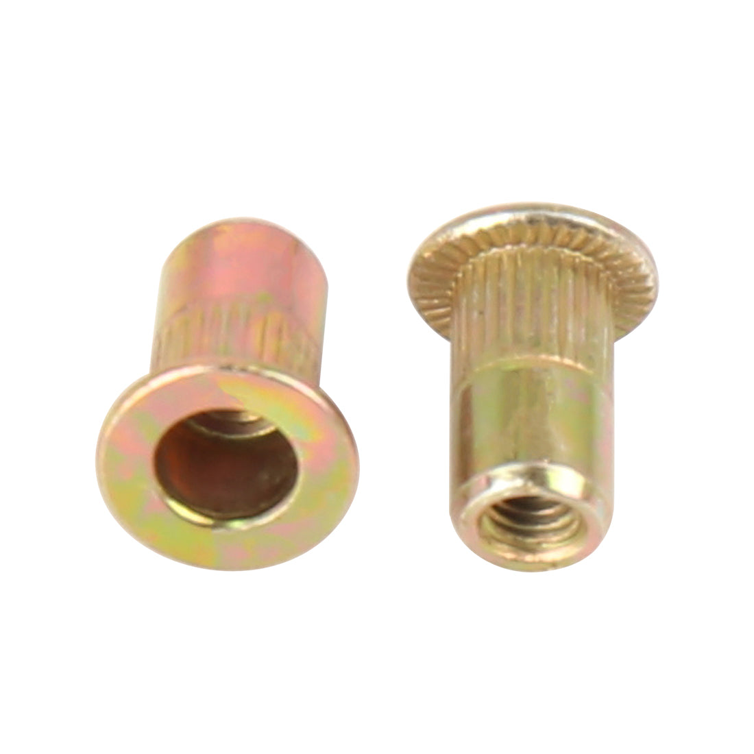 Harfington 30 Pcs M3 Zinc Plated Carbon Steel Car Flat Head Rivet Nut Threaded Insert