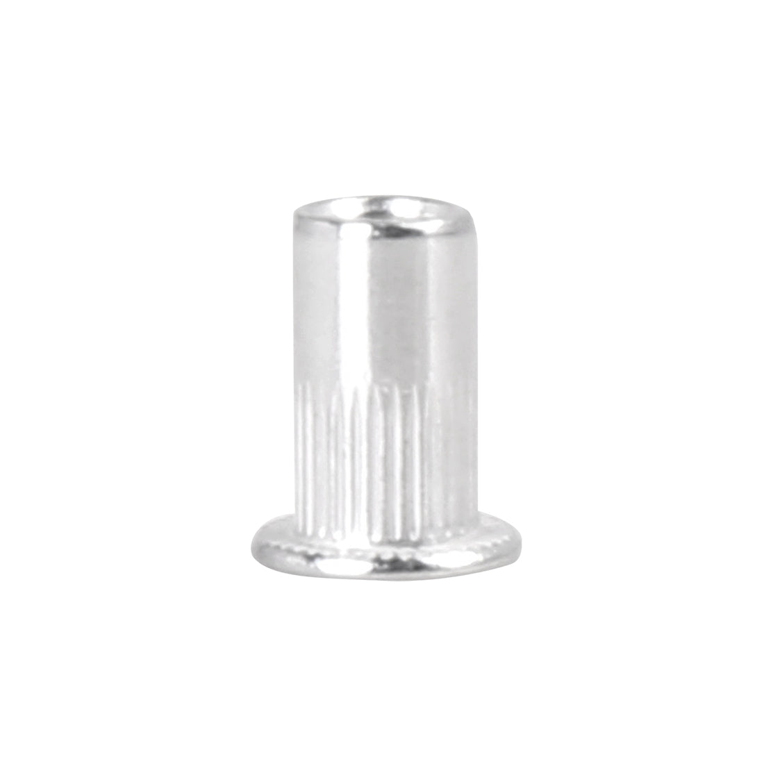 Harfington 110 Pcs Silver Tone Aluminum Alloy Car Flat Head Rivet Nut Threaded Insert